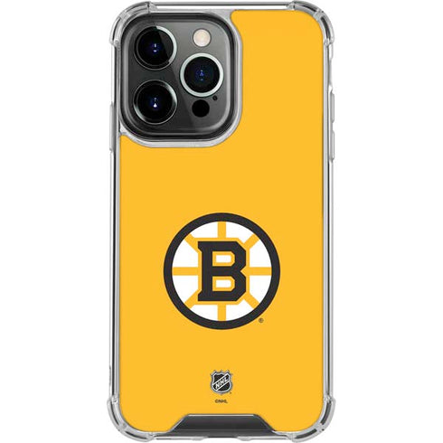 NHL Boston Bruins Solid Background iPhone 14 Pro Clear Case